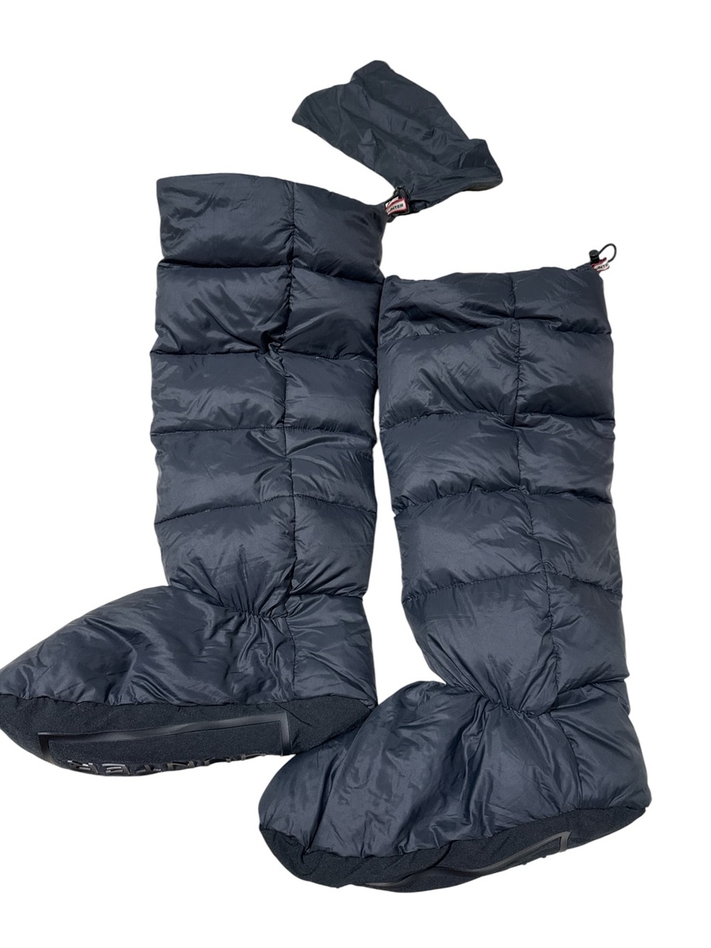 Hunter Packable Quilted Puffer Bootie Slippers - Black